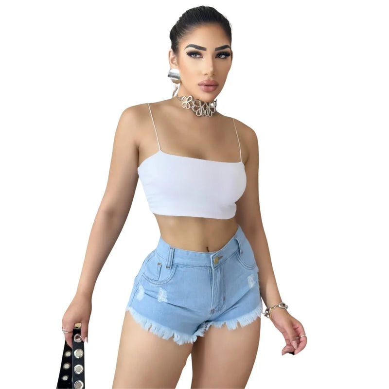 Arrase no Verão com esse  Short Jeans sex Rasgado Feminino