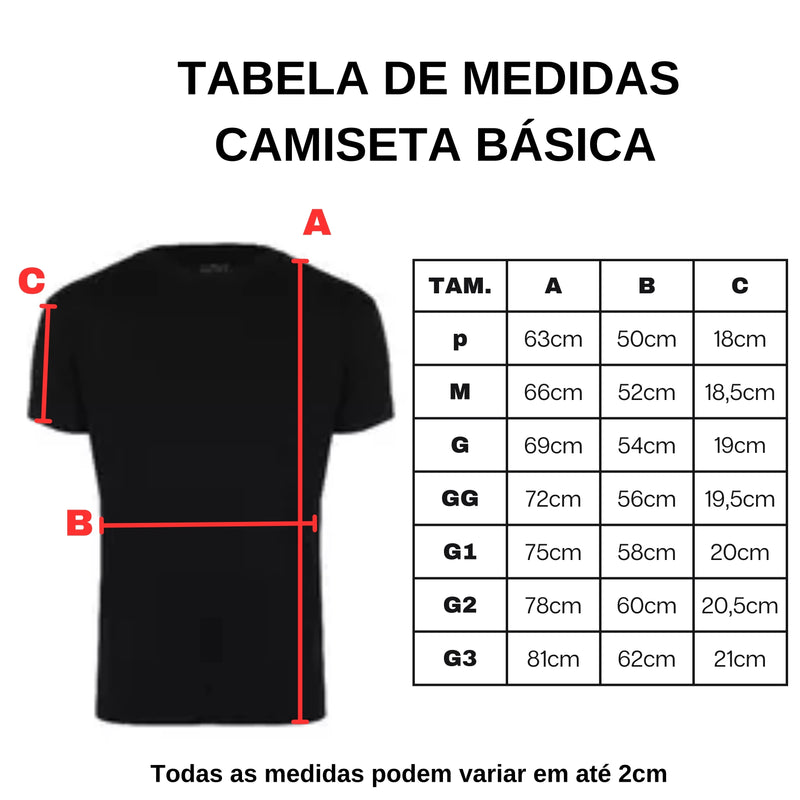 KIT 6 BASICA PLUS SIZE MALE SHIRTS 100% COTTON