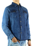 Fashion Street Fashion Long Sleeve Buttons Men's Jeans Shirt 2024 Autumn Winter