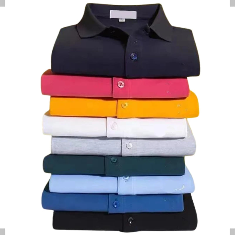 KIT 10 SHIRTS GOLA POLO BASIC MALE PLUS SIZE