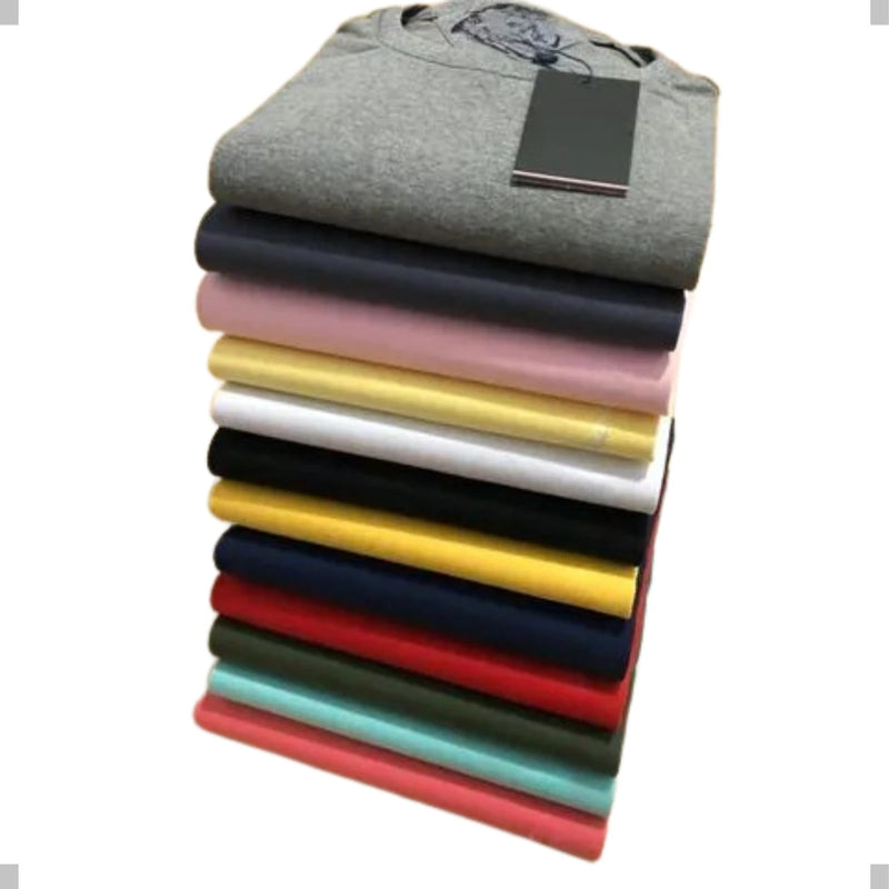 KIT 6 BASICA PLUS SIZE MALE SHIRTS 100% COTTON