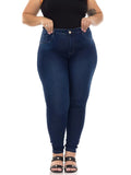 Calça Jeans Feminina Plus Size Cintura Alta Premium