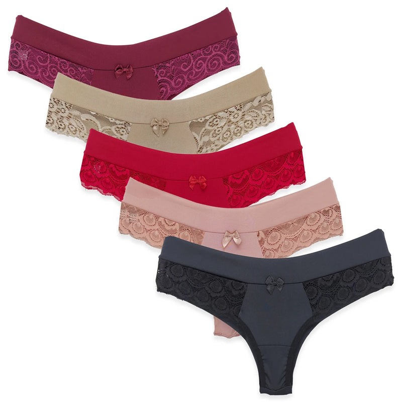 Carol 5 Day-to-Day Double Wire Women's Thong Panty Kit | 430