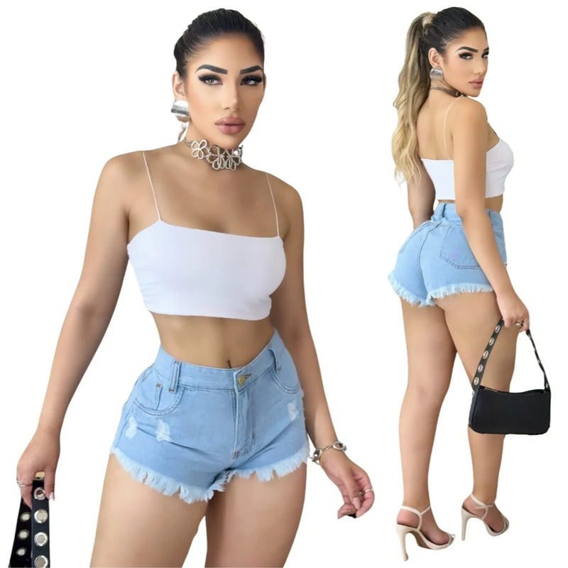 Arrase no Verão com esse  Short Jeans sex Rasgado Feminino