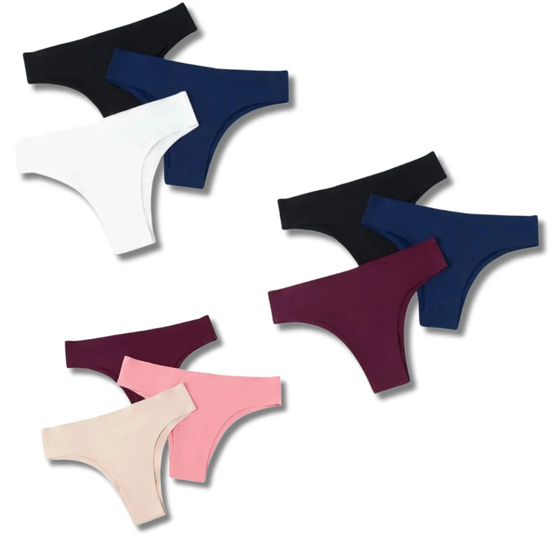 Kit 6 Polyamide Seamless Thong Panties