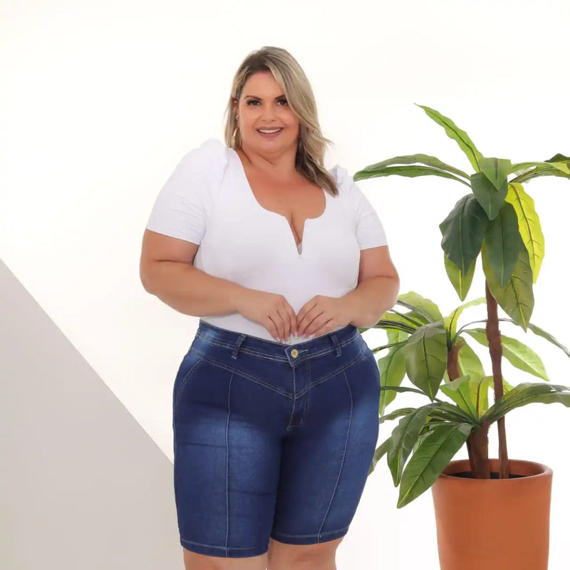 Women's Jeans Shorts Plus Size Model Body Premium