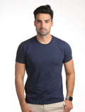 Men's Basic Shirt Lisa Navy Blue 100% ORIGINAL Cotton