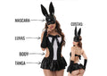 Sexy Cropped Set and Coelha Skirt with Thong Fantasy Sexy Bunny Luxury Underwear Women's Lingerie Body