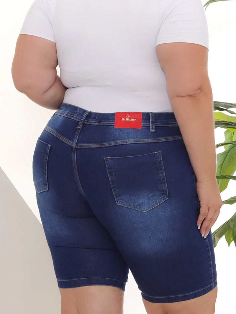 Women's Jeans Shorts Plus Size Model Body Premium