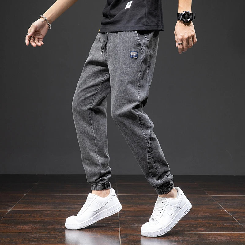 Spring Summer Black Blue Cargo Jeans Men Streetwear Denim Jogger Pants Men Baggy Harem Jean Trousers Plus Size 6XL 7XL 8XL