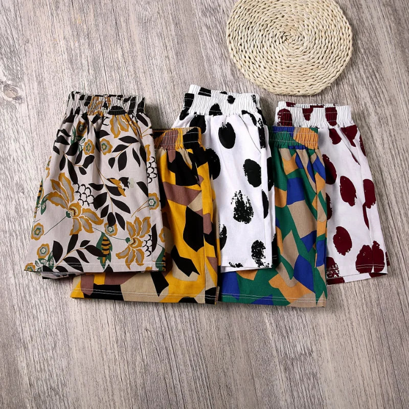 Woman Cotton Linen Shorts 2023 Summer Women Clothing Bottoms High Waisted Print Short Pants Female Casual Harem Shorts Pattern