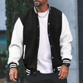 Spring and fall classic men's loose casual stand-up collar button-up baseball jacket flight jacket