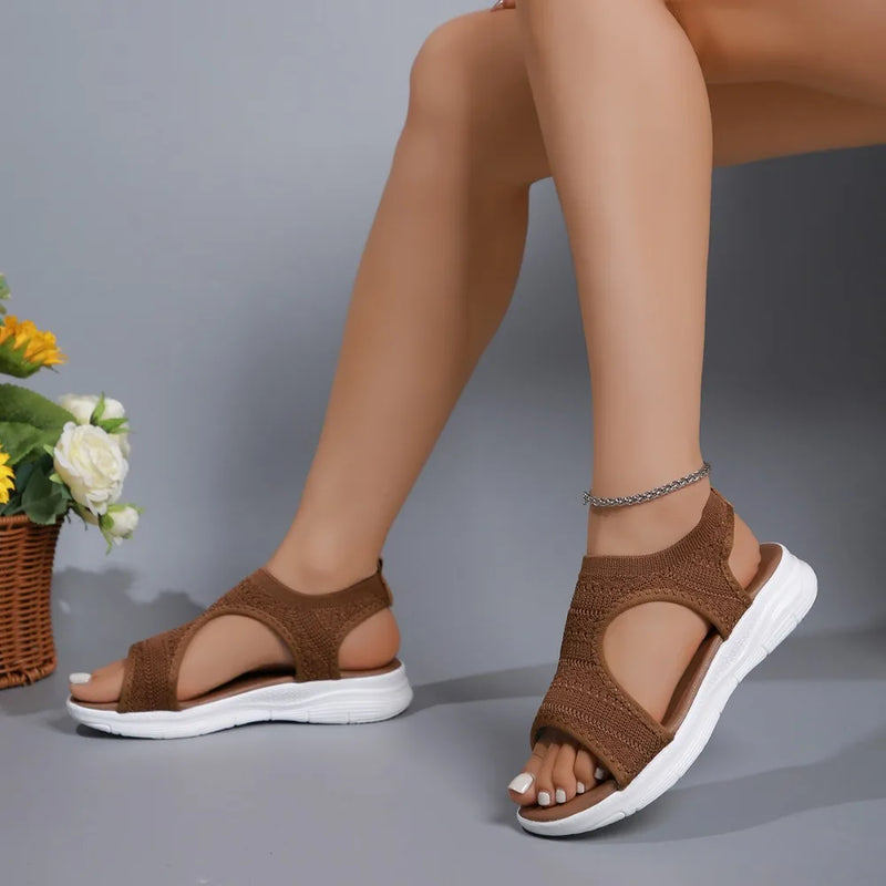 Women Summer Shoes  New Mesh Fish Platform Sandals Women's Open Toe Wedge Sandals Ladies Light Casual Shoes Zapatillas Muje