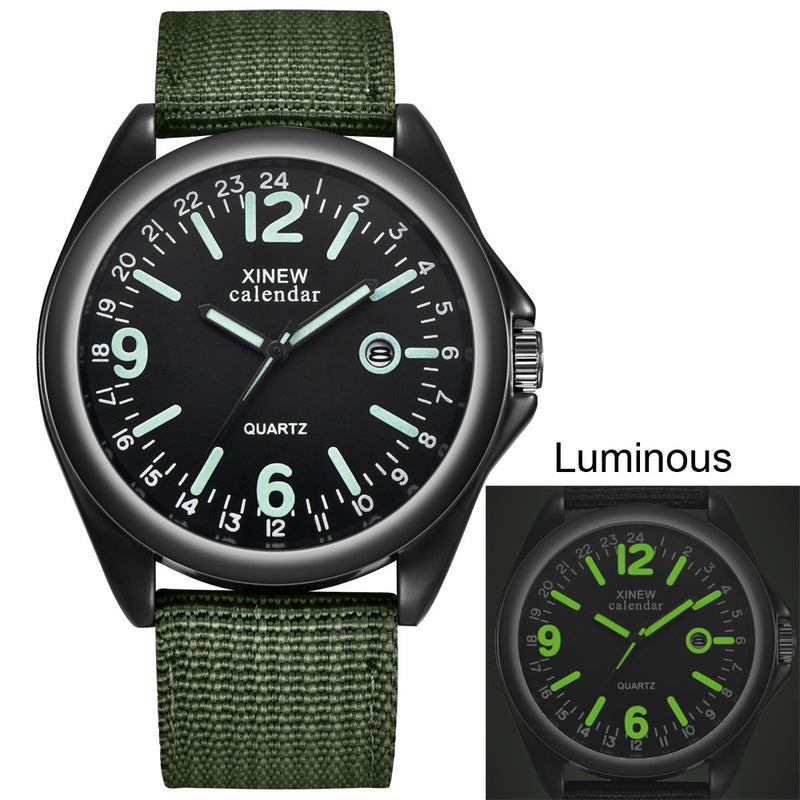 Military Mens Quartz Watch Black Dial Date Luxury Sport Wrist Watch Men'S Watches Watches For Men Smart Watches For Men