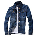 Men Jeans Jacket Autumn Winter Male Denim Coat Retro Streetwear  Stylish Slim Fit Buttons Denim Coat