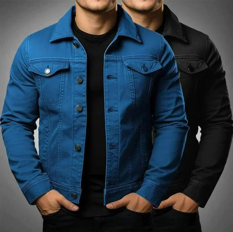 Men's Fashion Casual Jacket Washed Denim Top Autumn Loose Large Size Denim Jacket Men Jacket