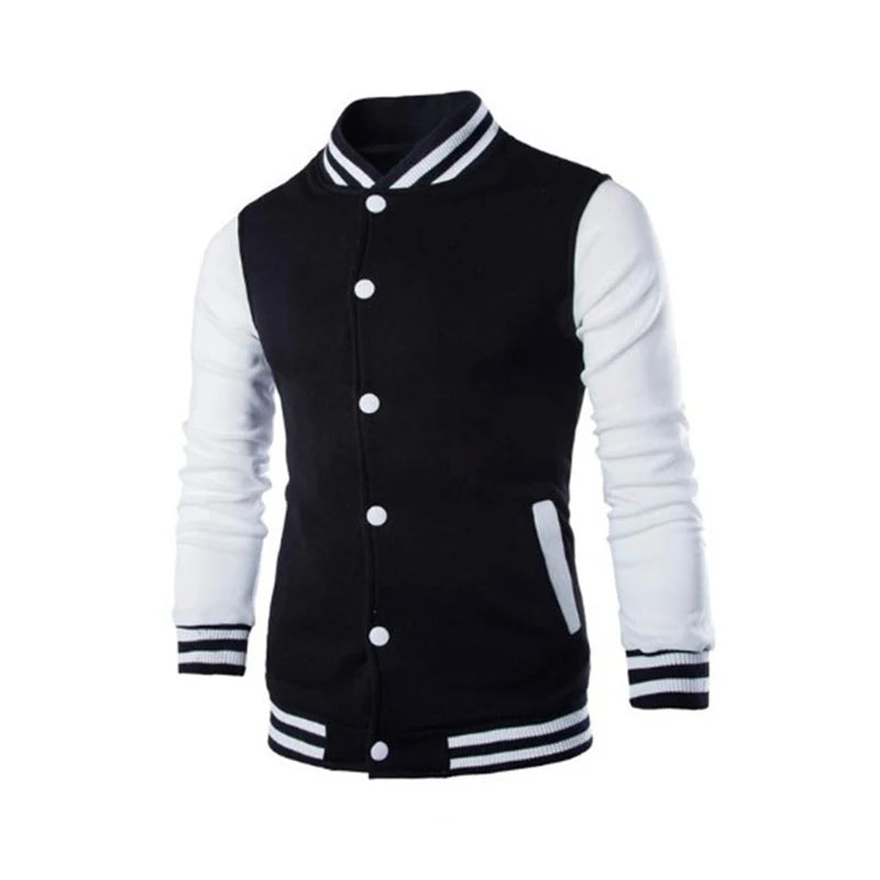 Spring and fall classic men's loose casual stand-up collar button-up baseball jacket flight jacket