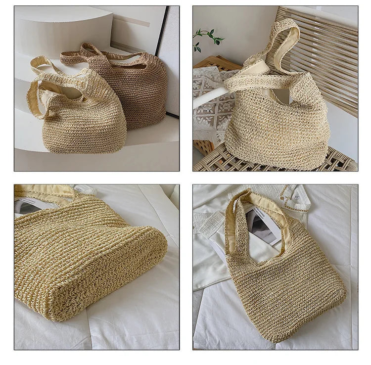 Bolsa Para Praia Summer Beach Straw Bags Casual