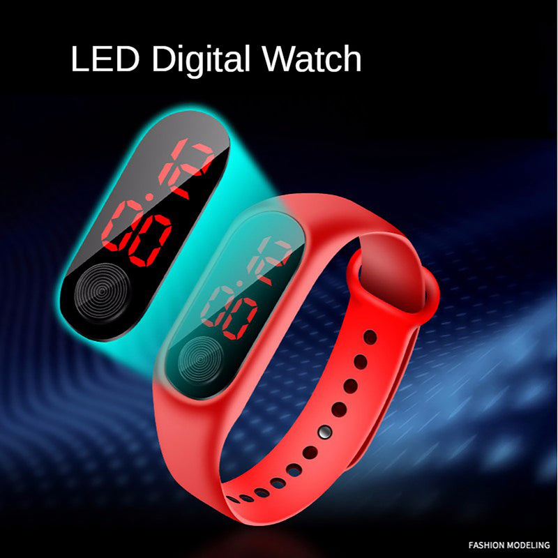 Sports Watch LED Screen Outdoor Sports Children Electronic Watch Women Men Silicone Strap Wirstwatch Student Clock Relogio