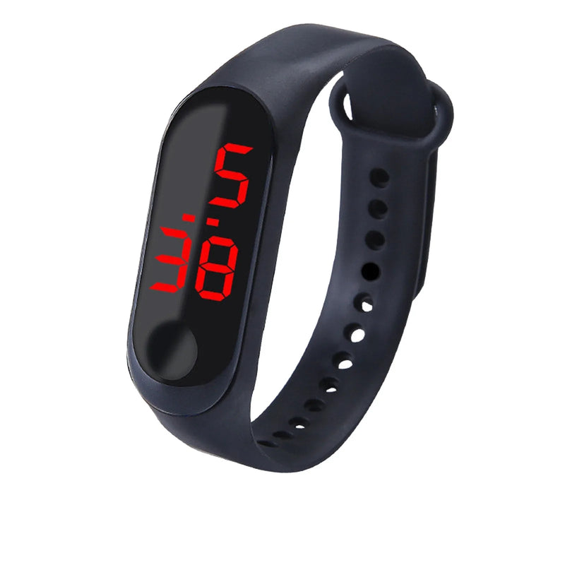 Sports Watch LED Screen Outdoor Sports Children Electronic Watch Women Men Silicone Strap Wirstwatch Student Clock Relogio