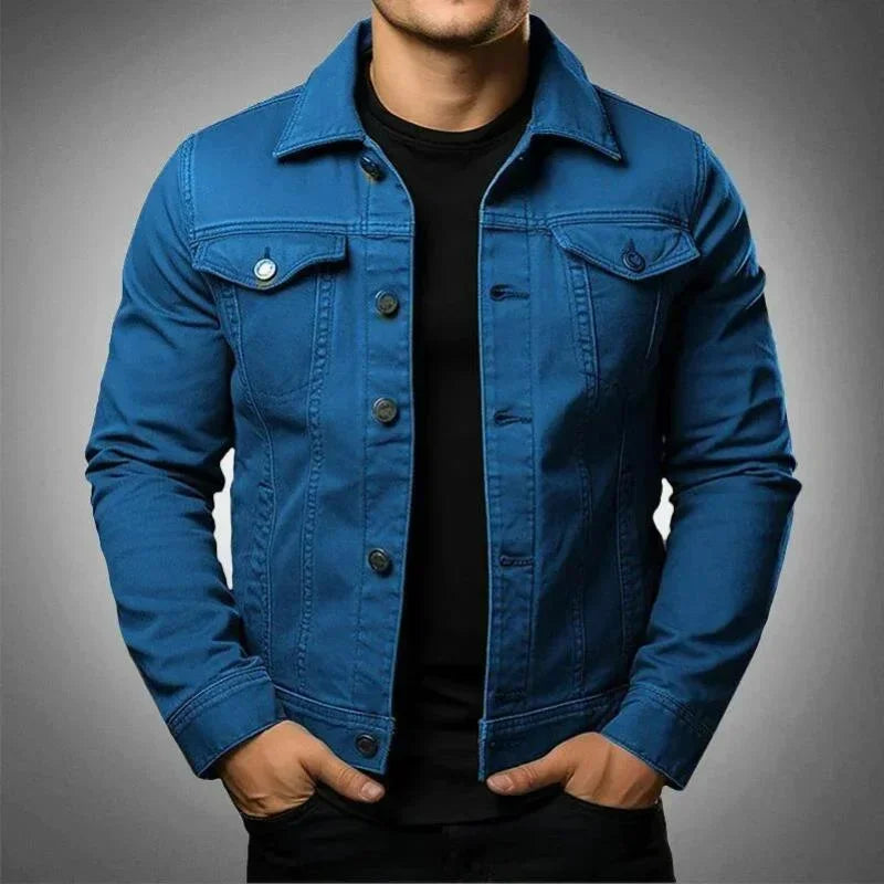 Men's Fashion Casual Jacket Washed Denim Top Autumn Loose Large Size Denim Jacket Men Jacket