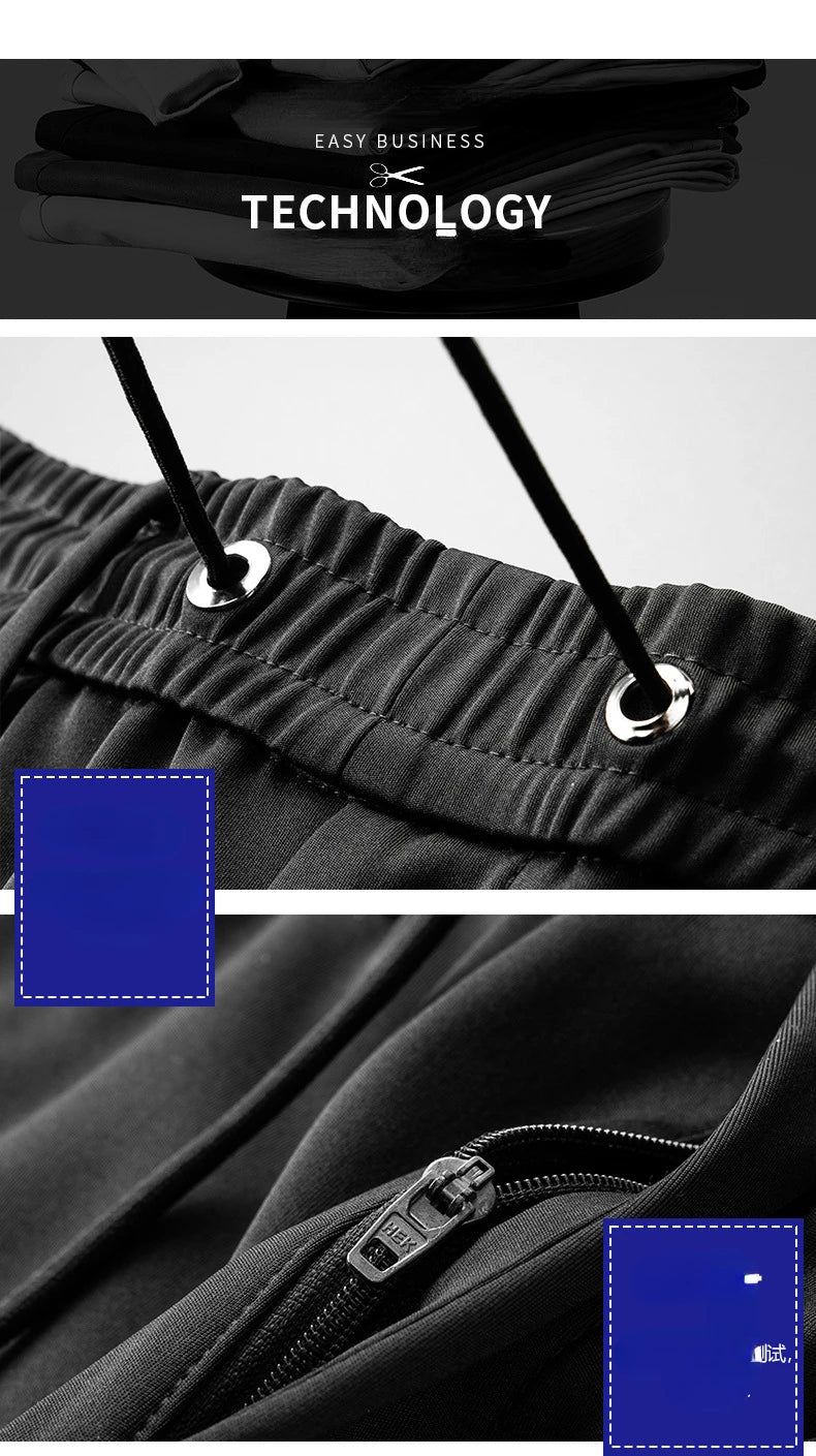 Ice Silk Cool Men's Pants 2024 New Casual Outdoor Quick Drying Sports Pants Men's Straight Tube Loose Business Casual Men's Pant