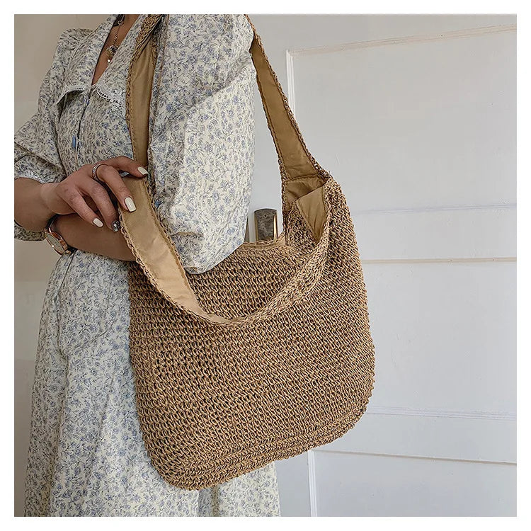 Bolsa Para Praia Summer Beach Straw Bags Casual