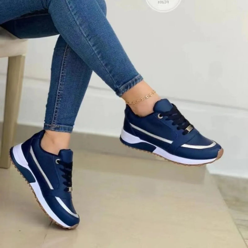 Summer New Women Causal SneakersFashion Breathable Mesh Lace Up Sports Shoes for Women Platform Ladies Walking Ladies Shoes