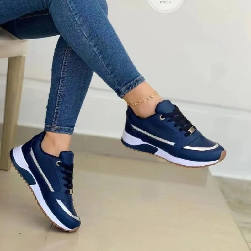 Summer New Women Causal SneakersFashion Breathable Mesh Lace Up Sports Shoes for Women Platform Ladies Walking Ladies Shoes