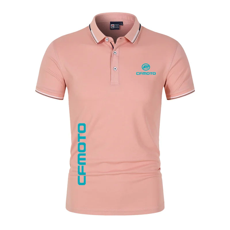 Brand Summer New Men's Polo Shirt with High Quality Cfmoto Polo Collar Short Sleeve Casual Printing Business Fashion Polo Shirt