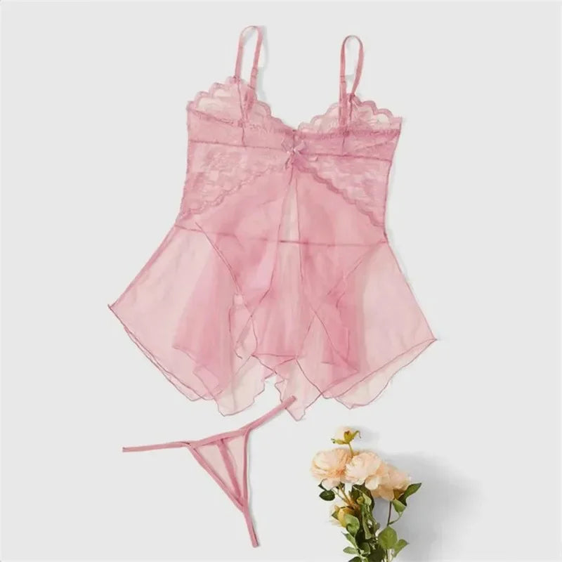 Sexy Lingerie For Fine Women Women'S Lace Fluoroscopy Beauty Tulle Elegant  Reverie Sexy Lingerie Fantasy Tulle Intimate Set