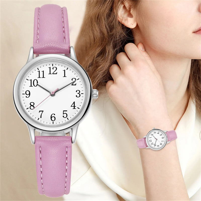 Japan Movement Women Quartz Fine Watch Easy To Read Arabic Numerals Simple-Dial часы женские наручные montre femme relojes para