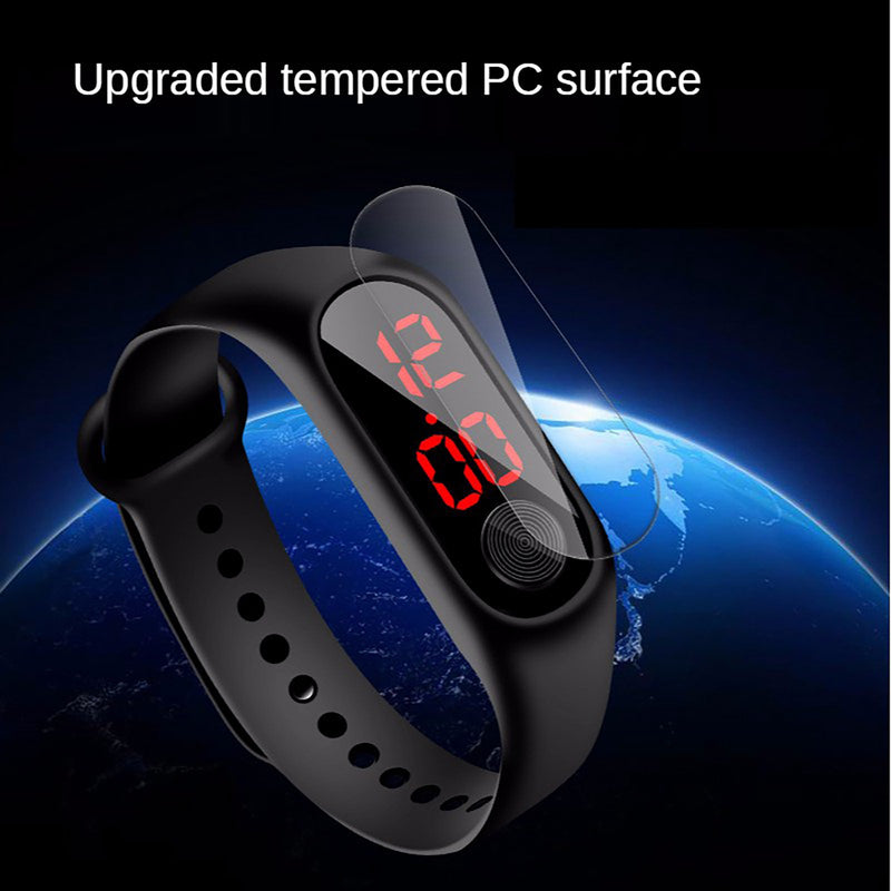 Sports Watch LED Screen Outdoor Sports Children Electronic Watch Women Men Silicone Strap Wirstwatch Student Clock Relogio