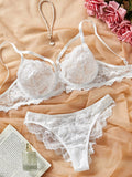 Women's Lingerie & Underwear， eyelash sxy fancy lace strapping underwire bra &  brazilian panties ，victoria style