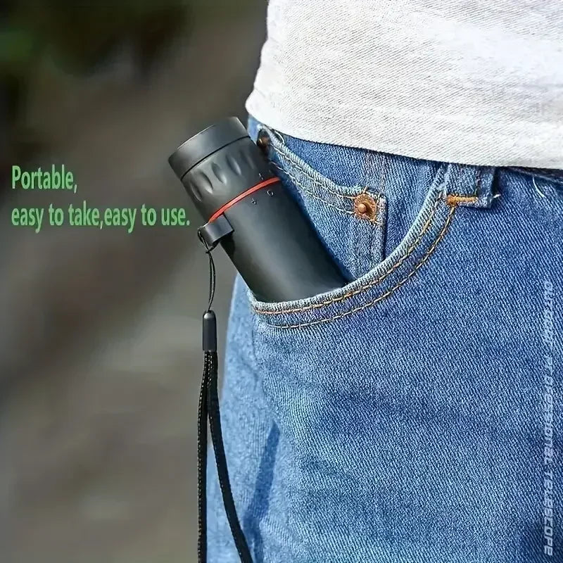 Telescópio Monocular HD 2000x25 para Exterior Mini Telescópio Portátil para Celular com Suporte para Camping Caça Observação de Pássaros Telescópios