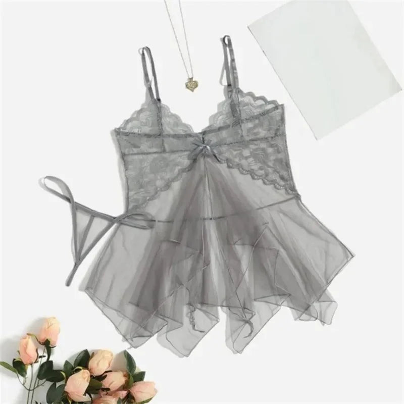 Sexy Lingerie For Fine Women Women'S Lace Fluoroscopy Beauty Tulle Elegant  Reverie Sexy Lingerie Fantasy Tulle Intimate Set