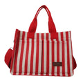 Bolsa de Praia Trendy Striped Canvas Crossbody