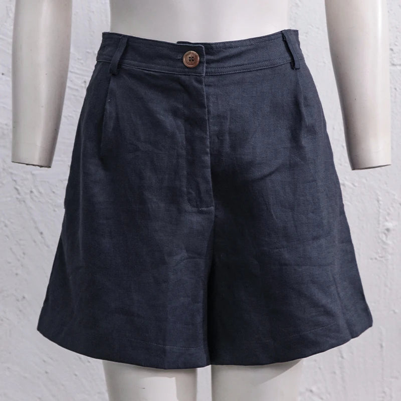 Short Feminino de linho