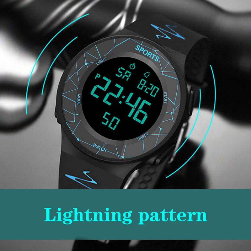 New Casual Men's Electronic Sports Watch Luxury LED Electronic Outdoor Sports Watch 12/24 hours relogio masculino