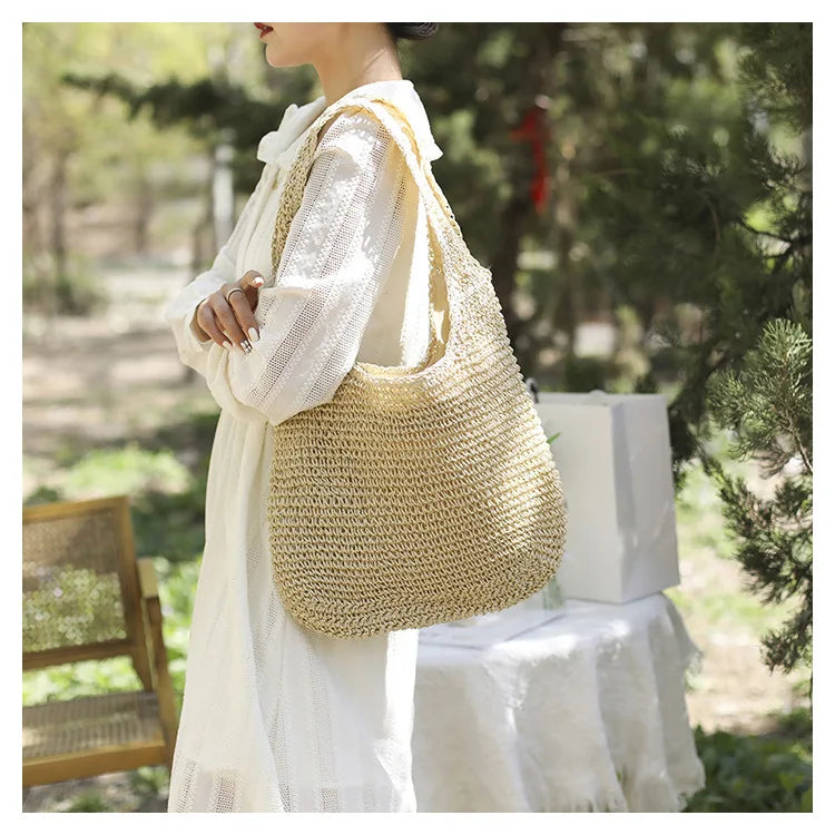 Bolsa Para Praia Summer Beach Straw Bags Casual