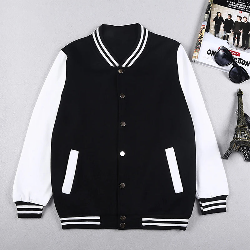 Los Angeles, California USA City Retro Letter Mens Clothes Loose Fashion Baseball Uniform Outdoor Biker Travel Coat Men's Jacket