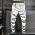 Fashion designer skinny jeans boutique stretch casual men's denim trousers jogging pants men's casual straight men cycling jeans