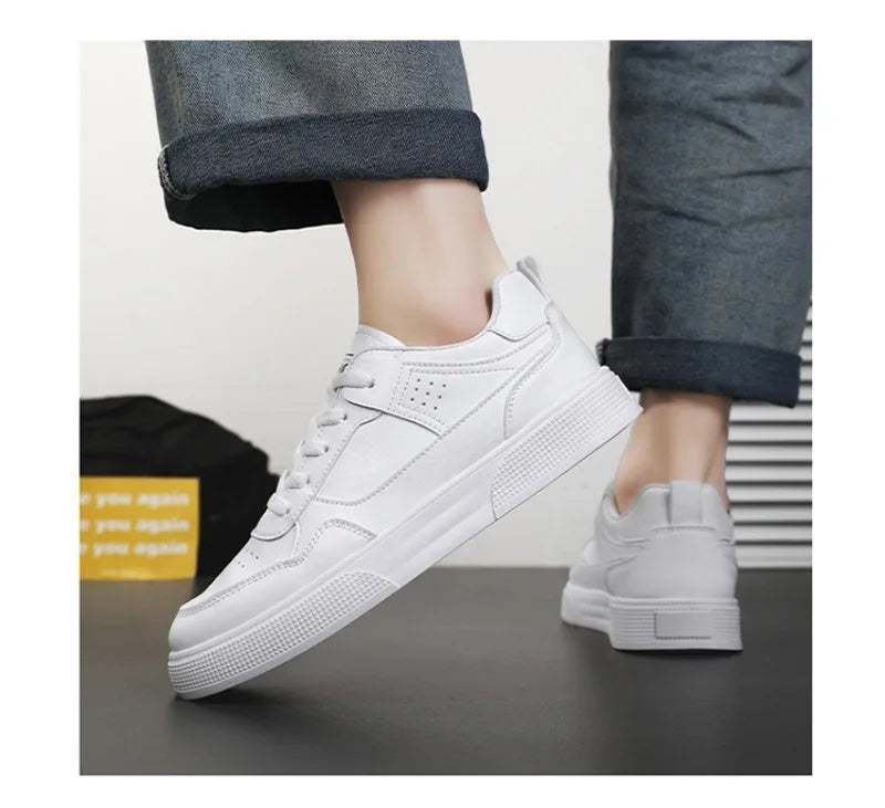 Men's Sneakers Thick Sole White Shoes Trendy Flat Shoes for Men Comfortable Breathable Vulcanized Sneakers Male Designer Shoes44