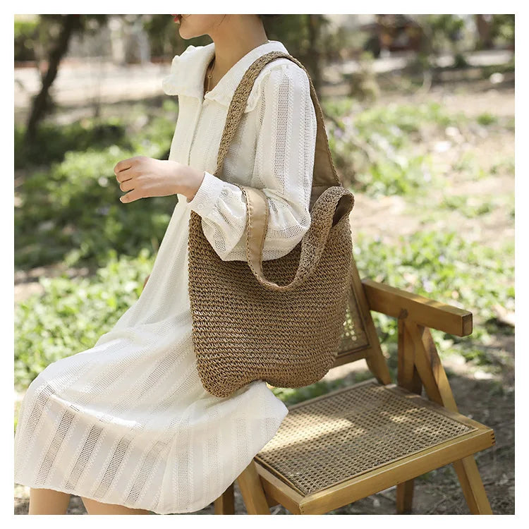 Bolsa Para Praia Summer Beach Straw Bags Casual