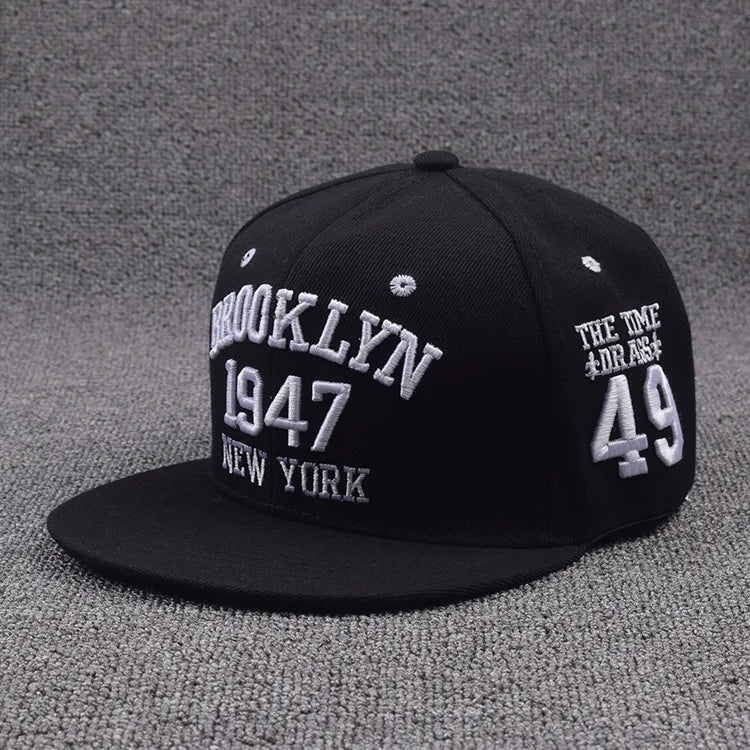 Letter Embroidery Hip Hop Caps For Men Women Fashion Cool Snapback Hat Adult Outdoor Casual Baseball Caps Flat Brim Sun Hats