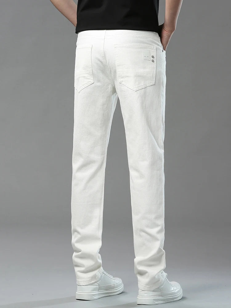 jeans stretch calças all-match calças casuais masculinas jeans