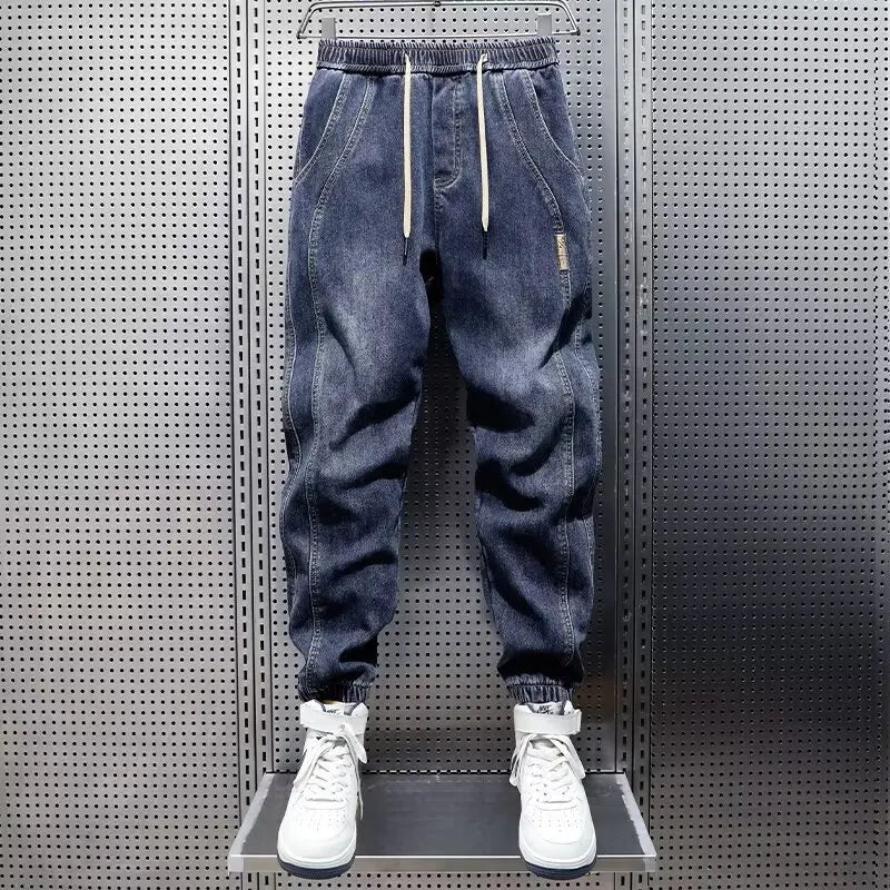 Men Harem Jeans Loose Hip Hop Trousers Washed Denim Jeans Trouser Man Jogger Pant Men Pants Harajuku Cargo Jeans Casual Trousers