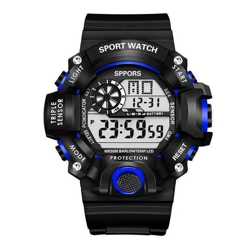 Kegllect [Ready Stock ]  Men Sports Multifunction Life Digital Watch Casual Watches