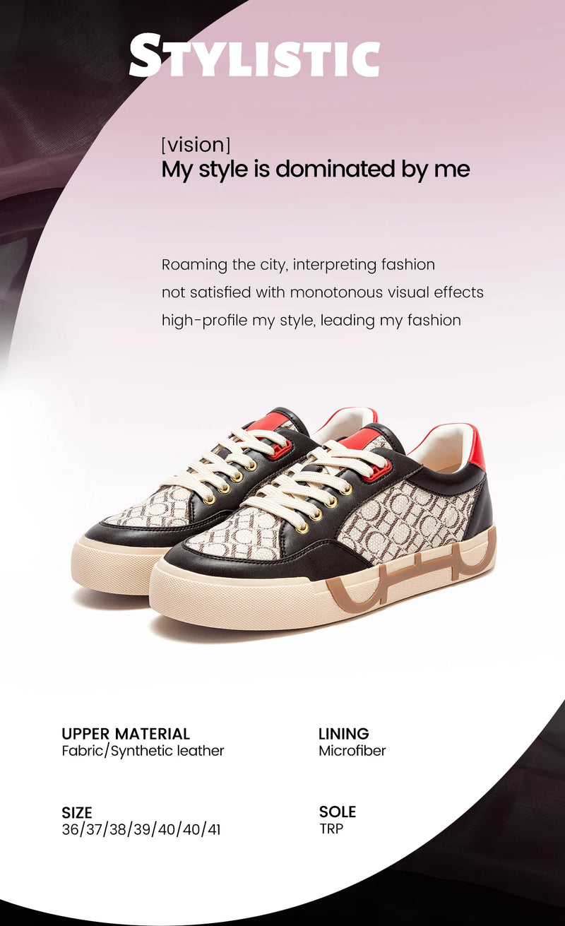 Deluxe Brand Women's Shoes Flat Casual Shoes Letter Printed Breathable Fabric Comfortable Fashion Sneakers