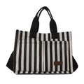 Bolsa de Praia Trendy Striped Canvas Crossbody